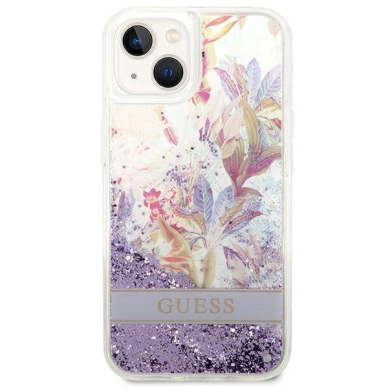 Originalus dėklas Guess GUHCP14MLFLSU iPhone 14 Plus 6.7 violetinis hardcase Flower Liquid Glitter 2 Originalus dėklas Guess GUHCP14MLFLSU iPhone 14 Plus 6.7 violetinis hardcase Flower Liquid Glitter 2