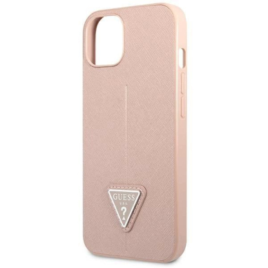 Originalus dėklas Guess GUHCP14MPSATLP iPhone 14 Plus 6,7 rožinis / rožinis hardcase SaffianoTriangle Logo 5 Originalus dėklas Guess GUHCP14MPSATLP iPhone 14 Plus 6,7 rožinis / rožinis hardcase SaffianoTriangle Logo 5