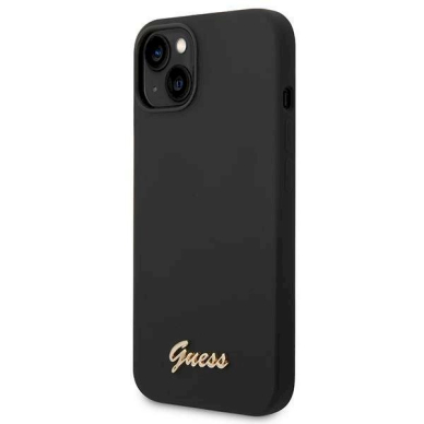 Originalus dėklas Guess GUHCP14MSLSMK iPhone 14 Plus 6.7 Juodas hard case Silicone Vintage Gold Logo 1