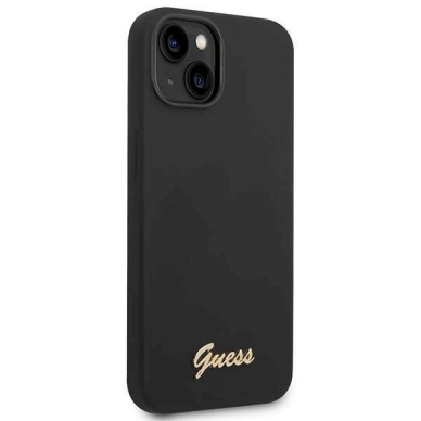 Originalus dėklas Guess GUHCP14MSLSMK iPhone 14 Plus 6.7 Juodas hard case Silicone Vintage Gold Logo 3 Originalus dėklas Guess GUHCP14MSLSMK iPhone 14 Plus 6.7 Juodas hard case Silicone Vintage Gold Logo 3