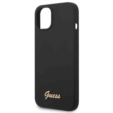 Originalus dėklas Guess GUHCP14MSLSMK iPhone 14 Plus 6.7 Juodas hard case Silicone Vintage Gold Logo 5