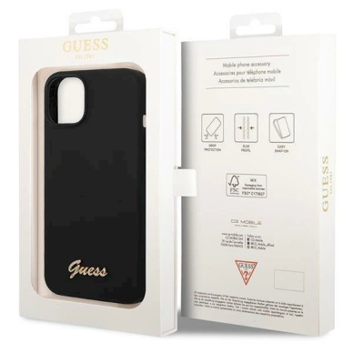 Originalus dėklas Guess GUHCP14MSLSMK iPhone 14 Plus 6.7 Juodas hard case Silicone Vintage Gold Logo 7 Originalus dėklas Guess GUHCP14MSLSMK iPhone 14 Plus 6.7 Juodas hard case Silicone Vintage Gold Logo 7