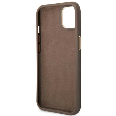 Originalus dėklas Guess GUHCP14SHG4SHW iPhone 14 6.1Rudas/Rudas hard case 4G Vintage Gold Logo 6