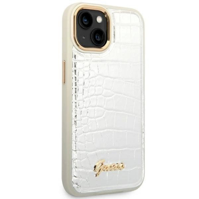 Originalus dėklas Guess GUHCP14SHGCRHS iPhone 14 6.1 Sidabrinis hardcase Croco Collection 3 Originalus dėklas Guess GUHCP14SHGCRHS iPhone 14 6.1 Sidabrinis hardcase Croco Collection 3