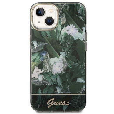 Originalus dėklas Guess GUHCP14SHGJGHA iPhone 14 6.1 žalias/žalias hardcase Jungle Collection 2 Originalus dėklas Guess GUHCP14SHGJGHA iPhone 14 6.1 žalias/žalias hardcase Jungle Collection 2