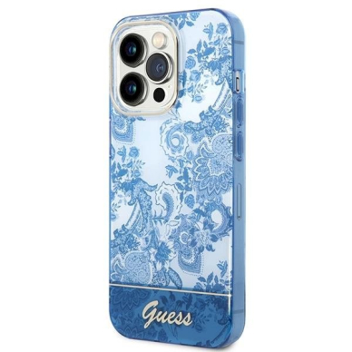 Originalus dėklas Guess GUHCP14XHGPLHB iPhone 14 Pro Max 6.7 Mėlynas/Mėlynas hardcase Porcelain Collection 1 Originalus dėklas Guess GUHCP14XHGPLHB iPhone 14 Pro Max 6.7 Mėlynas/Mėlynas hardcase Porcelain Collection 1