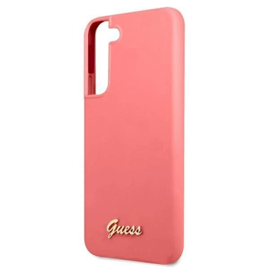 Originalus dėklas Guess GUHCS22MLSLMGFU S22+ S906 Rožinis hardcase Silicone Script Metal Logo 5 Originalus dėklas Guess GUHCS22MLSLMGFU S22+ S906 Rožinis hardcase Silicone Script Metal Logo 5
