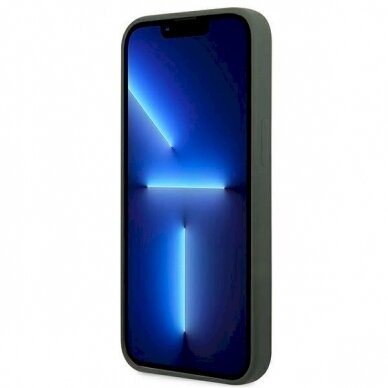 Originalus dėklas Guess GUHMP13XSPLA iPhone 13 Pro Max 6.7 žalias/khaki hard case Silicone Logo Plate MagSafe 4 Originalus dėklas Guess GUHMP13XSPLA iPhone 13 Pro Max 6.7 žalias/khaki hard case Silicone Logo Plate MagSafe 4