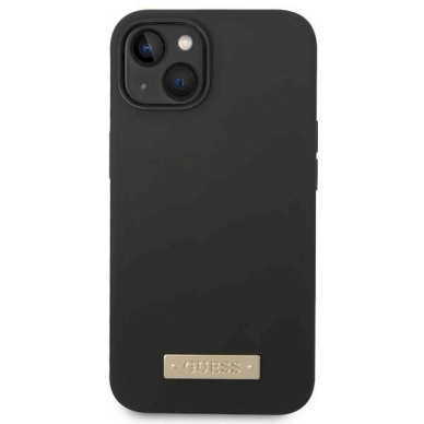 Originalus dėklas Guess GUHMP14MSBPLK iPhone 14 Plus 6.7  Juodas hard case Silicone Logo Plate MagSafe 2 Originalus dėklas Guess GUHMP14MSBPLK iPhone 14 Plus 6.7  Juodas hard case Silicone Logo Plate MagSafe 2