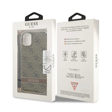 Originalus dėklas Guess GUOHCN61H4STW iPhone 11 Rudas/Rudas hardcase 4G Print Strap 7 Originalus dėklas Guess GUOHCN61H4STW iPhone 11 Rudas/Rudas hardcase 4G Print Strap 7