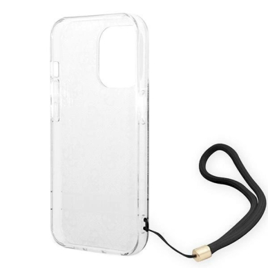 Originalus dėklas Guess GUOHCP14LH4STK iPhone 14 Pro 6.1 Juodas hardcase 4G Print Strap 5 Originalus dėklas Guess GUOHCP14LH4STK iPhone 14 Pro 6.1 Juodas hardcase 4G Print Strap 5