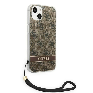 Originalus dėklas Guess GUOHCP14MH4STW iPhone 14 Plus 6.7 Rudas / Rudas hardcase 4G Print Strap 3 Originalus dėklas Guess GUOHCP14MH4STW iPhone 14 Plus 6.7 Rudas / Rudas hardcase 4G Print Strap 3