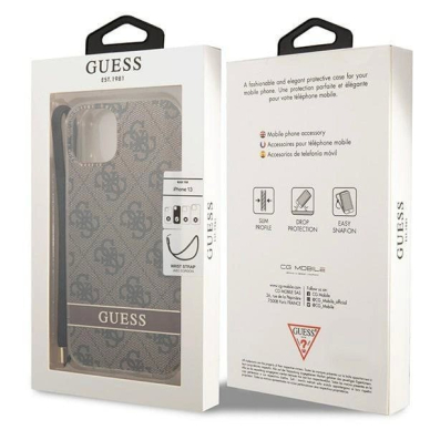 Originalus dėklas Guess GUOHCP14MH4STW iPhone 14 Plus 6.7 Rudas / Rudas hardcase 4G Print Strap 7 Originalus dėklas Guess GUOHCP14MH4STW iPhone 14 Plus 6.7 Rudas / Rudas hardcase 4G Print Strap 7