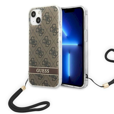 Originalus dėklas Guess GUOHCP14MH4STW iPhone 14 Plus 6.7 Rudas / Rudas hardcase 4G Print Strap Originalus dėklas Guess GUOHCP14MH4STW iPhone 14 Plus 6.7 Rudas / Rudas hardcase 4G Print Strap