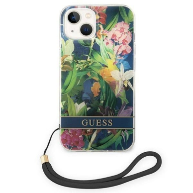 Originalus dėklas Guess GUOHCP14MHFLSB iPhone 14 Plus 6.7 Mėlynas / Mėlynas hardcase Flower Strap 1 Originalus dėklas Guess GUOHCP14MHFLSB iPhone 14 Plus 6.7 Mėlynas / Mėlynas hardcase Flower Strap 1