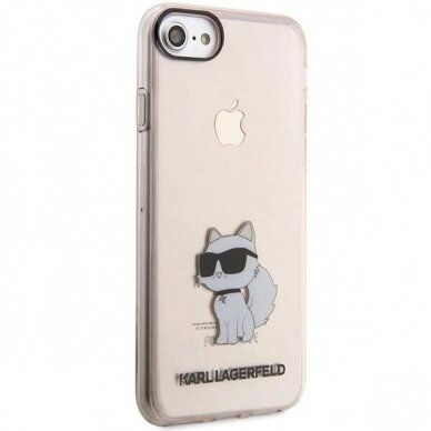 Originalus dėklas Karl Lagerfeld KLHCI8HNCHTCP iPhone 7/8/ SE 2020 / SE 2022 rožinis/rožinis hardcase Ikonik Choupette 5 Originalus dėklas Karl Lagerfeld KLHCI8HNCHTCP iPhone 7/8/ SE 2020 / SE 2022 rožinis/rožinis hardcase Ikonik Choupette 5