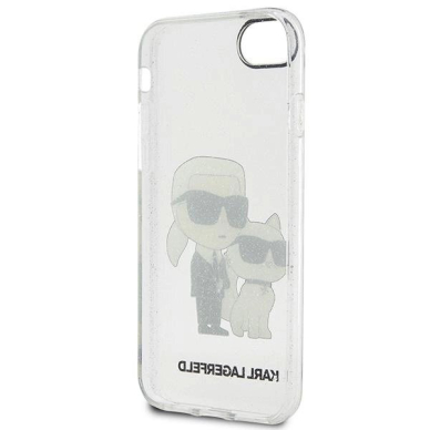 Originalus dėklas Karl Lagerfeld KLHCI8HNKCTGT iPhone 7/8/ SE 2020 / SE 2022 Permatomas hardcase Gliter Karl& Choupette 3 Originalus dėklas Karl Lagerfeld KLHCI8HNKCTGT iPhone 7/8/ SE 2020 / SE 2022 Permatomas hardcase Gliter Karl& Choupette 3