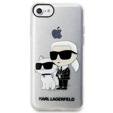 Originalus dėklas Karl Lagerfeld KLHCI8HNKCTGT iPhone 7/8/ SE 2020 / SE 2022 Permatomas hardcase Gliter Karl& Choupette 4 Originalus dėklas Karl Lagerfeld KLHCI8HNKCTGT iPhone 7/8/ SE 2020 / SE 2022 Permatomas hardcase Gliter Karl& Choupette 4