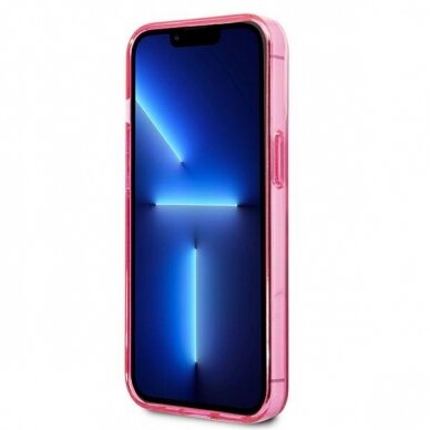 Originalus dėklas Karl Lagerfeld KLHCP13LTGKCP iPhone 13 Pro rožinis 4