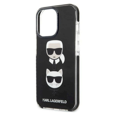 Originalus dėklas Karl Lagerfeld KLHCP13LTPE2TK iPhone 13 Pro / 13 6,1" hardcase Juodas Karl&Choupette Head 5 Originalus dėklas Karl Lagerfeld KLHCP13LTPE2TK iPhone 13 Pro / 13 6,1" hardcase Juodas Karl&Choupette Head 5