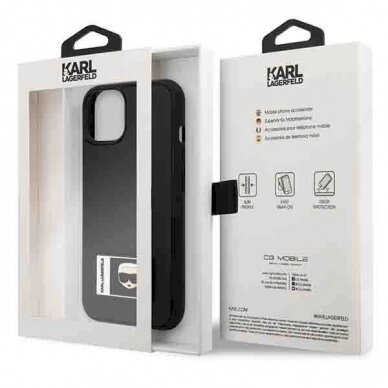 Originalus dėklas Karl Lagerfeld KLHCP13M3DKPK iPhone 13 6,1" Juodas hardcase Ikonik Patch 7 Originalus dėklas Karl Lagerfeld KLHCP13M3DKPK iPhone 13 6,1" Juodas hardcase Ikonik Patch 7