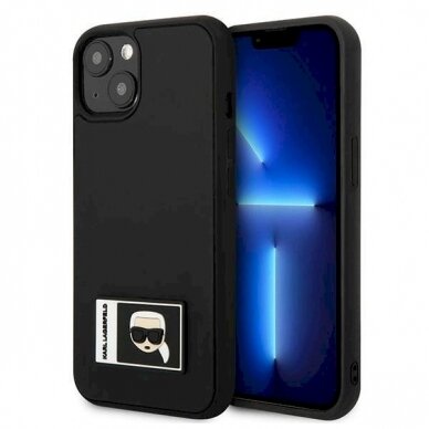 Originalus dėklas Karl Lagerfeld KLHCP13M3DKPK iPhone 13 6,1" Juodas hardcase Ikonik Patch Originalus dėklas Karl Lagerfeld KLHCP13M3DKPK iPhone 13 6,1" Juodas hardcase Ikonik Patch