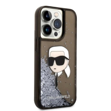 Originalus dėklas Karl Lagerfeld KLHCP14LLNKHCK iPhone 14 Pro 6.1  Juodas hardcase Glitter Karl Head 3 Originalus dėklas Karl Lagerfeld KLHCP14LLNKHCK iPhone 14 Pro 6.1  Juodas hardcase Glitter Karl Head 3