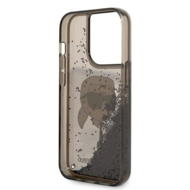 Originalus dėklas Karl Lagerfeld KLHCP14LLNKHCK iPhone 14 Pro 6.1  Juodas hardcase Glitter Karl Head 6 Originalus dėklas Karl Lagerfeld KLHCP14LLNKHCK iPhone 14 Pro 6.1  Juodas hardcase Glitter Karl Head 6