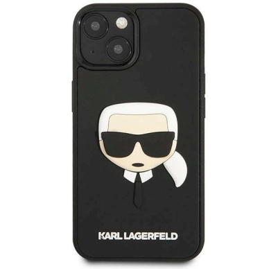 Originalus dėklas Karl Lagerfeld KLHCP14MKH3DBK iPhone 14 Plus 6.7 "Juodas hardcase 3D Rubber Karl's Head 2 Originalus dėklas Karl Lagerfeld KLHCP14MKH3DBK iPhone 14 Plus 6.7 "Juodas hardcase 3D Rubber Karl's Head 2