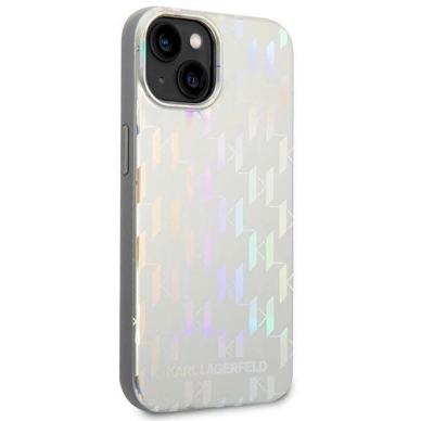 Originalus dėklas Karl Lagerfeld KLHCP14MLGMMSV3 iPhone 14 Plus 6.7 hardcase Sidabrinis Monogram Iridescent 3 Originalus dėklas Karl Lagerfeld KLHCP14MLGMMSV3 iPhone 14 Plus 6.7 hardcase Sidabrinis Monogram Iridescent 3