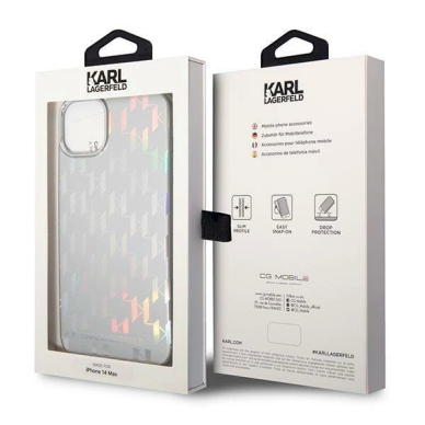 Originalus dėklas Karl Lagerfeld KLHCP14MLGMMSV3 iPhone 14 Plus 6.7 hardcase Sidabrinis Monogram Iridescent 7 Originalus dėklas Karl Lagerfeld KLHCP14MLGMMSV3 iPhone 14 Plus 6.7 hardcase Sidabrinis Monogram Iridescent 7