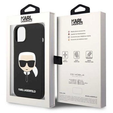 Originalus dėklas Karl Lagerfeld KLHCP14MSLKHBK iPhone 14 Plus 6.7 hardcase Juodas Silicone Karl`s Head 7 Originalus dėklas Karl Lagerfeld KLHCP14MSLKHBK iPhone 14 Plus 6.7 hardcase Juodas Silicone Karl`s Head 7