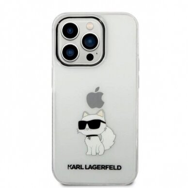 Originalus dėklas Karl Lagerfeld KLHCP14XHNCHTCT iPhone 14 Pro Max 6.7  Permatomas hardcase Ikonik Choupette 2 Originalus dėklas Karl Lagerfeld KLHCP14XHNCHTCT iPhone 14 Pro Max 6.7  Permatomas hardcase Ikonik Choupette 2