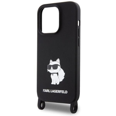 Originalus dėklas Karl Lagerfeld KLHCP15SSCBSCNK iPhone 15 6.1 hardcase Juodas Crossbody Silicone Choupette 5 Originalus dėklas Karl Lagerfeld KLHCP15SSCBSCNK iPhone 15 6.1 hardcase Juodas Crossbody Silicone Choupette 5