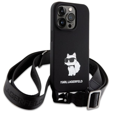 Originalus dėklas Karl Lagerfeld KLHCP15SSCBSCNK iPhone 15 6.1 hardcase Juodas Crossbody Silicone Choupette 1 Originalus dėklas Karl Lagerfeld KLHCP15SSCBSCNK iPhone 15 6.1 hardcase Juodas Crossbody Silicone Choupette 1