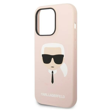 Originalus dėklas Karl Lagerfeld KLHMP14LSLKHLP iPhone 14 Pro 6.1 hardcase light rožinis / light rožinis Silicone Karl`s Head Magsafe 5 Originalus dėklas Karl Lagerfeld KLHMP14LSLKHLP iPhone 14 Pro 6.1 hardcase light rožinis / light rožinis Silicone Karl`s Head Magsafe 5