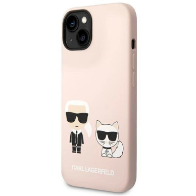 Originalus dėklas Karl Lagerfeld KLHMP14MSSKCI iPhone 14 Plus 6.7 hardcase light rožinis / light rožinis Silicone Karl &  Choupette Magsafe 1 Originalus dėklas Karl Lagerfeld KLHMP14MSSKCI iPhone 14 Plus 6.7 hardcase light rožinis / light rožinis Silicone Karl &  Choupette Magsafe 1