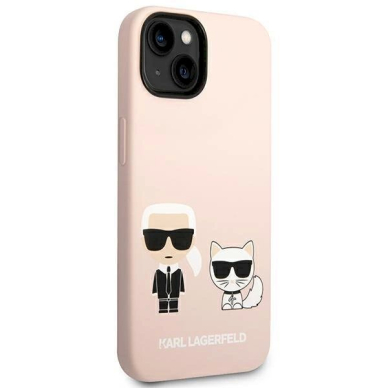 Originalus dėklas Karl Lagerfeld KLHMP14MSSKCI iPhone 14 Plus 6.7 hardcase light rožinis / light rožinis Silicone Karl &  Choupette Magsafe 3 Originalus dėklas Karl Lagerfeld KLHMP14MSSKCI iPhone 14 Plus 6.7 hardcase light rožinis / light rožinis Silicone Karl &  Choupette Magsafe 3