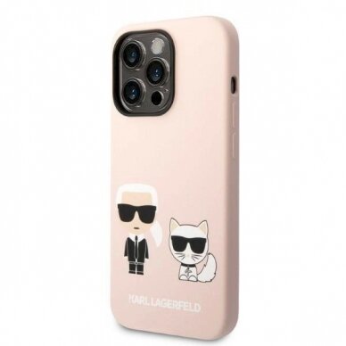Originalus dėklas Karl Lagerfeld KLHMP14XSSKCI iPhone 14 Pro Max 6.7  hardcase light rožinis/light rožinis Silicone Karl &  Choupette Magsafe 1 Originalus dėklas Karl Lagerfeld KLHMP14XSSKCI iPhone 14 Pro Max 6.7  hardcase light rožinis/light rožinis Silicone Karl &  Choupette Magsafe 1