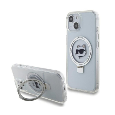 Originalus dėklas Karl Lagerfeld KLHMP15MHMRSCHH iPhone 15 Plus 6.7 Baltas/Baltas hardcase Ring Stand Choupette Head MagSafe 2 Originalus dėklas Karl Lagerfeld KLHMP15MHMRSCHH iPhone 15 Plus 6.7 Baltas/Baltas hardcase Ring Stand Choupette Head MagSafe 2