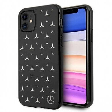 Originalus dėklas Mercedes MEHCN61ESPBK iPhone 11 6,1" / Xr Juodas hardcase Silver Stars Pattern Originalus dėklas Mercedes MEHCN61ESPBK iPhone 11 6,1" / Xr Juodas hardcase Silver Stars Pattern