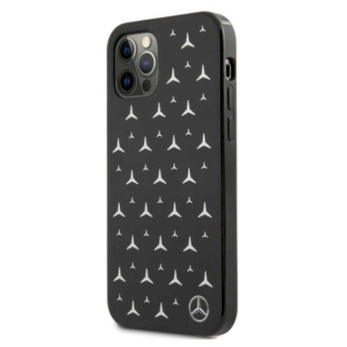 Originalus dėklas Mercedes MEHCP12MESPBK iPhone 12/12 Pro 6,1"  Juodas hardcase Silver Stars Pattern 1 Originalus dėklas Mercedes MEHCP12MESPBK iPhone 12/12 Pro 6,1"  Juodas hardcase Silver Stars Pattern 1