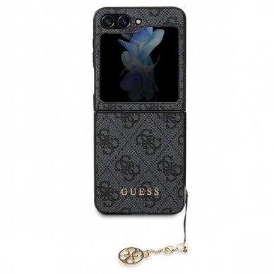 Originalus Guess dėklas 4G Charms Collection case for Samsung Galaxy Z Flip 5 - Pilkas 1 Originalus Guess dėklas 4G Charms Collection case for Samsung Galaxy Z Flip 5 - Pilkas 1