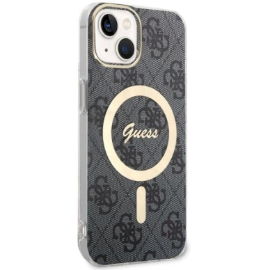 Originalus Guess dėklas 4G MagSafe case for iPhone 14 - Juodas 1 Originalus Guess dėklas 4G MagSafe case for iPhone 14 - Juodas 1