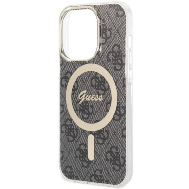 Originalus Guess dėklas 4G MagSafe case for iPhone 14 Pro - Juodas 4 Originalus Guess dėklas 4G MagSafe case for iPhone 14 Pro - Juodas 4