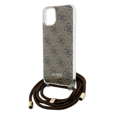 Originalus Guess dėklas Crossbody Cord 4G Print case for iPhone 15 / 14 / 13 - Rudas 4 Originalus Guess dėklas Crossbody Cord 4G Print case for iPhone 15 / 14 / 13 - Rudas 4