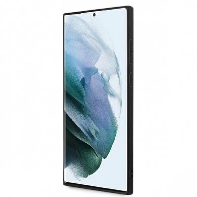 Originalus Guess dėklas GUHCS22L4GMGGR S908 S22 Ultra Pilkas hardcase 4G Big Metal Logo 2