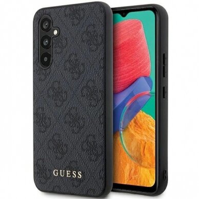 Originalus Guess dėklas GUHCS23FEG4GFGR S23 FE S711 Pilkas/Pilkas hardcase 4G Metal Auksinis Logo Originalus Guess dėklas GUHCS23FEG4GFGR S23 FE S711 Pilkas/Pilkas hardcase 4G Metal Auksinis Logo