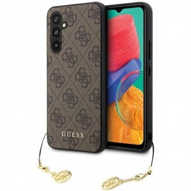 Originalus Guess dėklas GUHCS23FEGF4GBR S23 FE S711 Rudas/Rudas hardcase 4G Charms Collection 6 Originalus Guess dėklas GUHCS23FEGF4GBR S23 FE S711 Rudas/Rudas hardcase 4G Charms Collection 6
