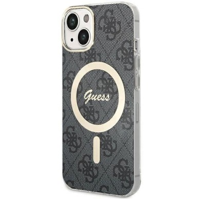 Originalus Guess dėklas IML 4G MagSafe case for iPhone 15 - Juodas Originalus Guess dėklas IML 4G MagSafe case for iPhone 15 - Juodas